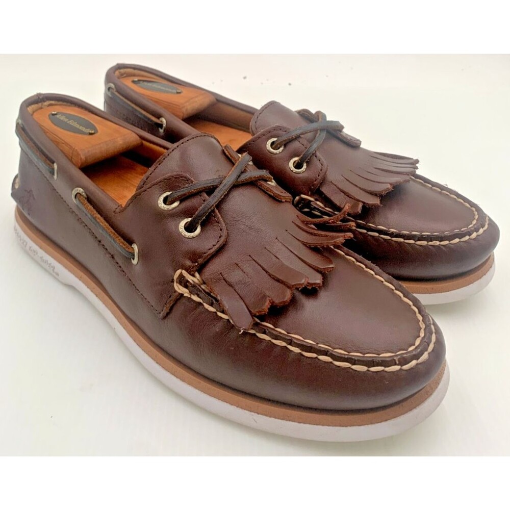 Sperry X Brooks Brothers Boat Shoes Mens Size 8 Brown Kiltie Top Siders Leather
